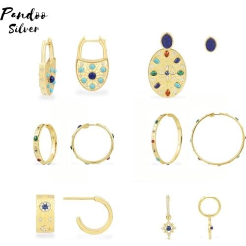 Lock Hoop Earrings Star Drop Earrings For Women Jewelry 2021 Dangle Earring Female Trend Piercing Earring Vintage