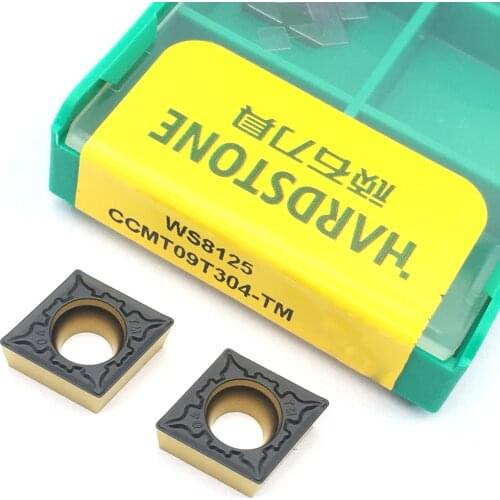 100% Original WS8125 CCMT09T304 TM CNC Lathe Cutter For Steel Carbide Inserts Turning Tools For WC Type U Drill Bit tool
