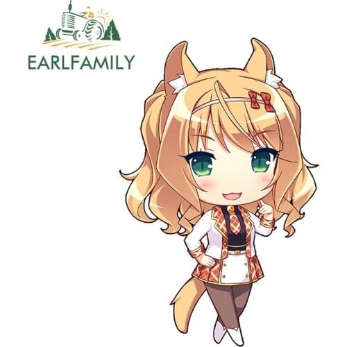 EARLFAMILY 13cm x 8.3cm for Maple Nekopara Extra Car Truck Decal Bumper Window 3D Funny Car Stickers Waterproof Decoration