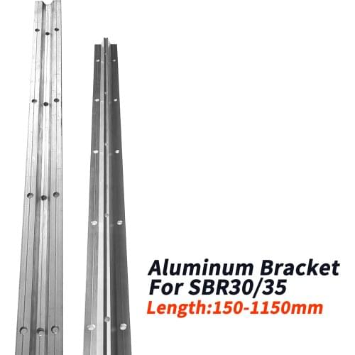 1/2pc SBR30 SBR35 SBR aluminum bracket 150mm-1150mm with hole/without hole linear rails guides machined for CNC parts