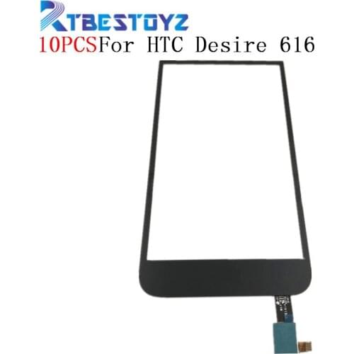 10PCS/Lot Original 5.0" Black Front Sensor Glass Panel Touch Screen Digitizer For HTC Desire 616 D616 D616W
