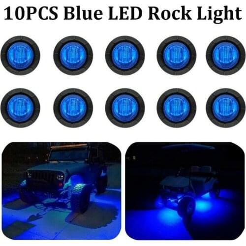 10pcs Led Rock Lights for JEEP Truck Boat Off-Road ATV UTV 4x4 Underbody Glow Trail Rig Lamp Underglow Led Neon Lights Wate