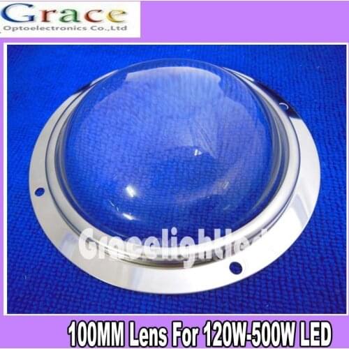 100mm Glass Lens + Reflector + Holder Bracket Case Kit For 150W 200W-500W LED Light Lamp 80-120Degreen