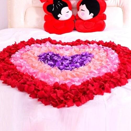 1000pcs Artificial Rose Petals Wedding Petalas Colorful Silk Flower Accessories Artificial Rose For Wedding Decoration Romantic