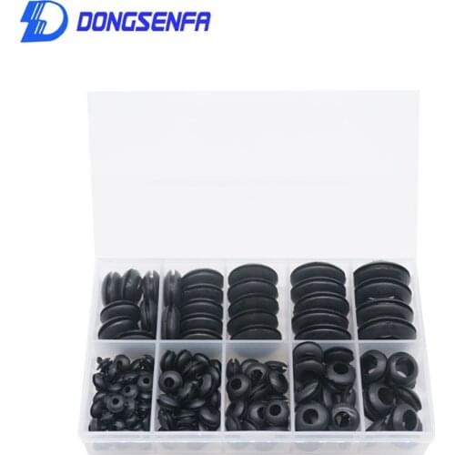 158pcs Rubber Grommet Car Fuse Accessories 10 Sizes Grommet Gasket for Protects Wire Multi-size Practical