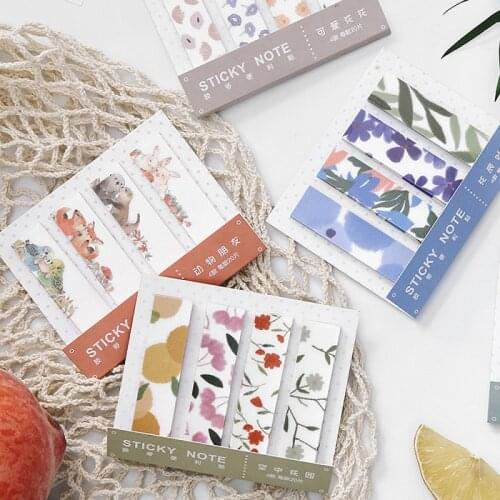 20PCS/pack Floral Printed Masking Paper Tape Stickers DIY Scrapbooking Journal Sticky Notes Decoration