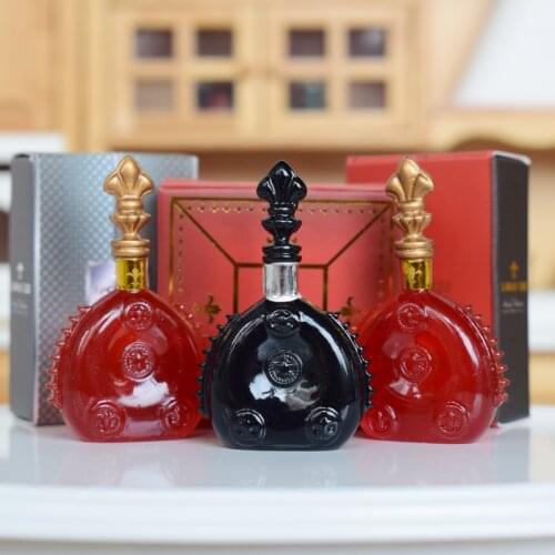 3PCS/SET Simulation Dollhouse Miniatue Wine Model with Box Mini Pretend Play Food Toy Accessories