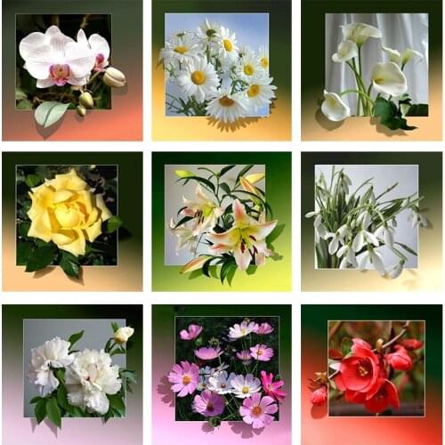 Diamond Embroidery Sale Flower Pictures Of Rhinestones Full Square Drill Diamond Mosaic Diamond Painting Flowers Beadwork Rp187