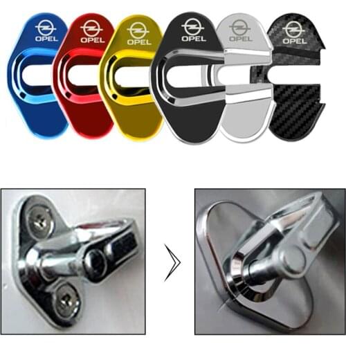 Car Styling Door Lock Cover Emblem Badge Stickers For Opel Mokka Astra H J G K Insignia Zafira Antara Corsa Vectra Accessories