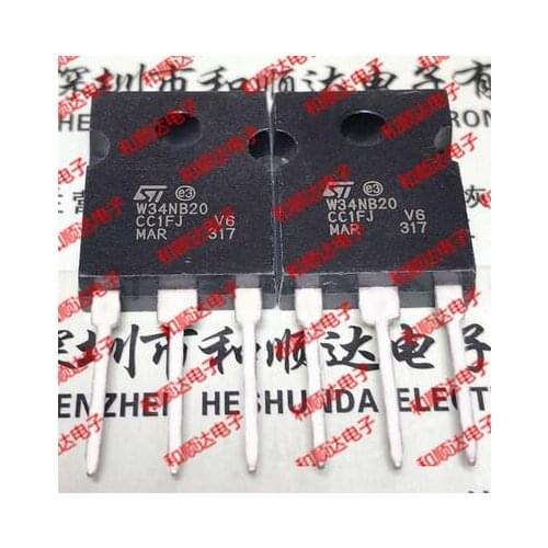 Free shipping 10PCS W34NB20 STW34NB20 TO-247 200V 34A