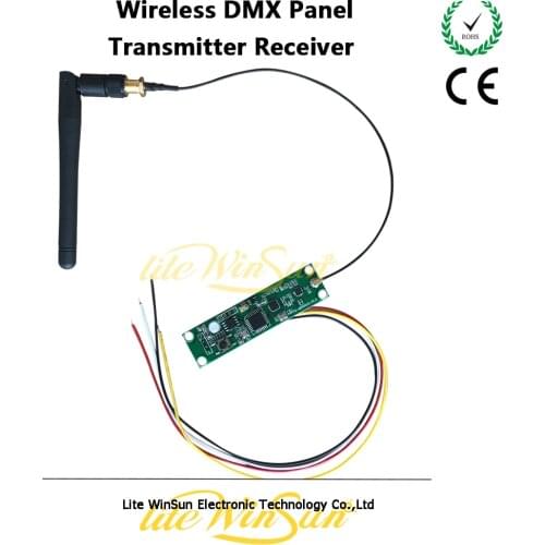 Litewinsune 10pcs Panel DMX Wireless Transceiver with Installing Video Used with DMX Controller Stage DMX DJ Lighting