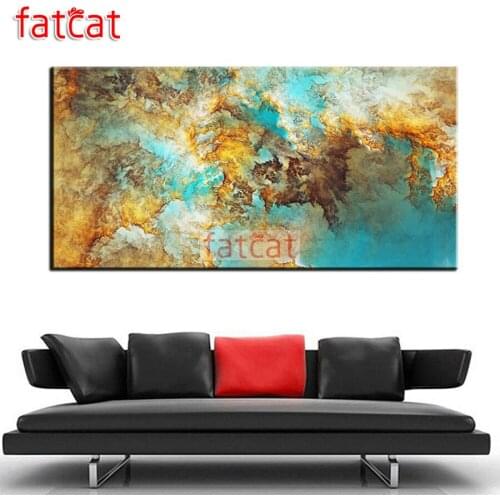 FATCAT Large Diy Diamond Painting Abstract map Full square round drill 5d Diamond Embroidery Mosaic Needlework landscape AE1190