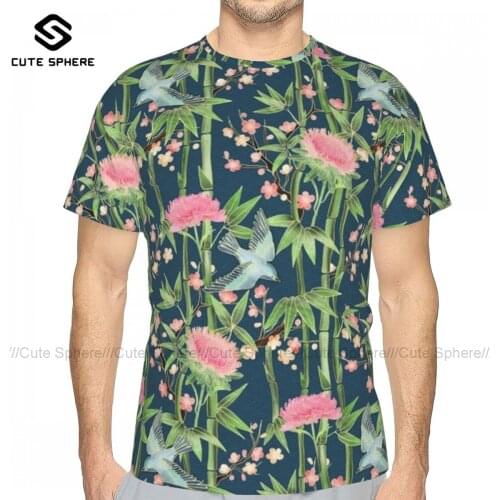 Bamboo T-Shirt Summer Fashion Polyester T Shirt Printed Short Sleeve Tshirt Mens Oversized