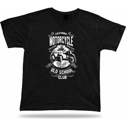 Retro California Motorcycle Oldschool Club Motobike Rider Gift T-Shirt. Summer Cotton Short Sleeve O-Neck Mens T Shirt New S-3XL
