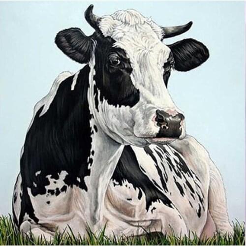 Full Square/Round Drill 5D DIY Diamond Painting "Animal Cow" 3D Rhinestone Embroidery Cross Stitch 5D Home Decor Gift