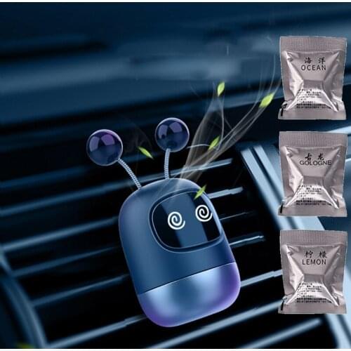 Creative Robot Car Accessories Air Vent Clips Aromatherapy Clip Perfume Diffuser Lovely Air Freshener Silicone