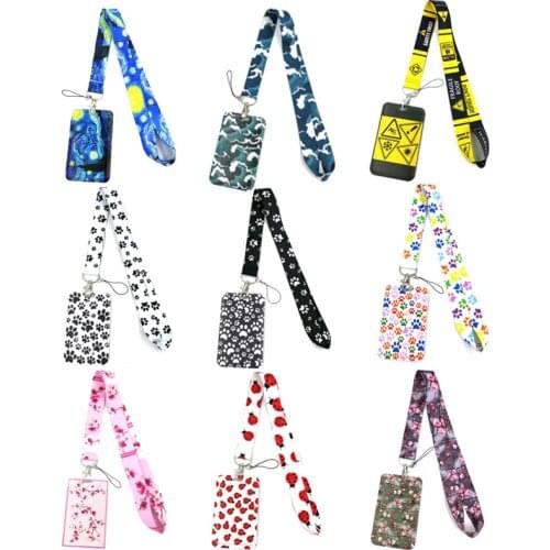 Cute cartoon Keys lanyard Car KeyChain ID Card Pass Gym Mobile Phone Badge Kids Keys Ring Holder Jewelry Decorations