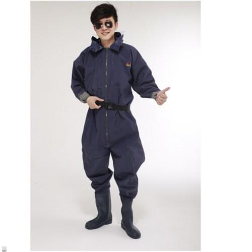Men Women whole waterproof wader clothes pants fishing water trousers with boot wear-resistant water sports operations clothing