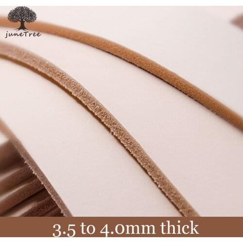Natural Cowhide thick genuine leather vegetable tanned leather 3.5 to 4.0 mm Full Grain Veg Tanned Leather Piece Handmade DIY