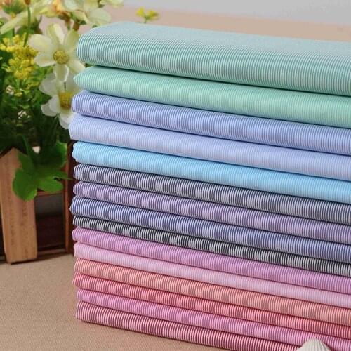 Nylon cotton striped shirt fabric elastic nylon cotton yarn dyed jacquard cloth and fashion shirt fabric spot wholesale