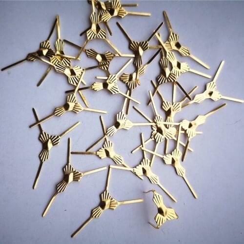 Top Quality 50pcs L30mm Gold 3 Points Copper Butterfly Bowtie/ Tie Clips Crystal Chandelier Beads Pendant Connector Metal Hooks