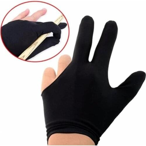 Snooker Pool Billiard Glove Cue Shooter Spandex 3 Finger Gloves