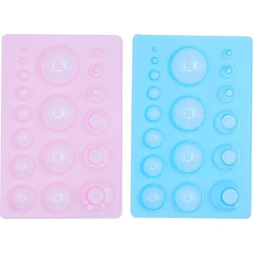 Plastic DIY Papers Craft Quilling Paper Mold Half Ball Domes Scrapbook Decoration 12.5x18.5 Artwork Papercraft Tool Color Random