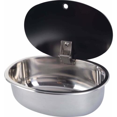 Stainless Steel Sink with Tempered Glass Lid 390*270*130mm GR-518A Boat Caravan