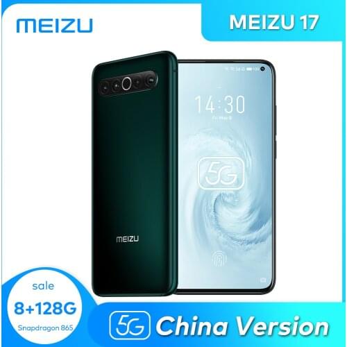 Meizu 17 8GB 128G Cellphone 5G Smartphone Snapdragon 865 Octa Core NFC 4500mAh 30W Quick Charger China Version