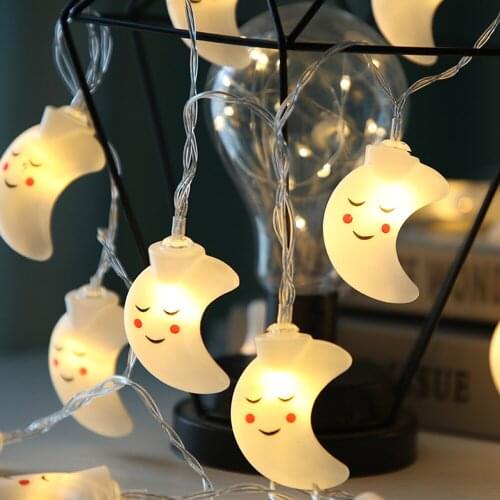1.5 M LED Moon Fairy String Light Lamp Christmas Garland String Lights Fairy Curtain Light For Wedding Holiday Garden Decoration