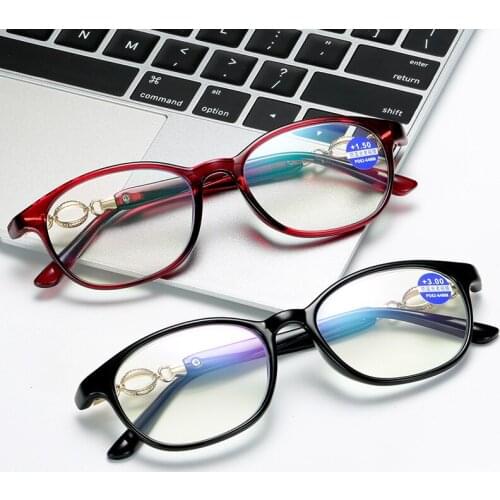 Veshion Blue Light Reading Glasses Men Anti Blue Rays Computer-eyewear Ultra-light Classical Spectacle Frames Male Female Myopia