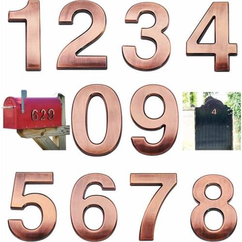 3D Waterproof Door sticker Numbers Letters Address Door Label Door Plate ABS Plastic Self-adhesive For Window Home Decor