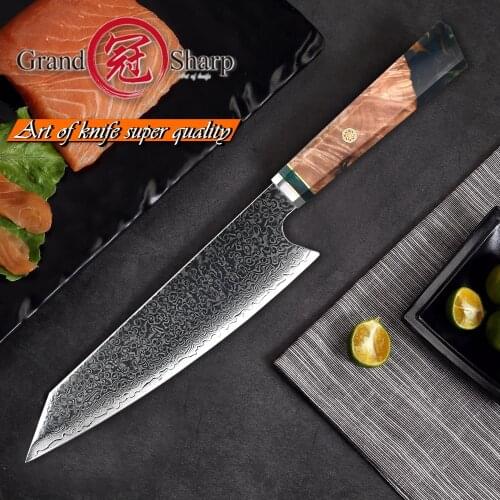 Grandsharp Damascus Kitchen Knives Japanese VG10 Stainless Steel 67 Layers Chef Premium Cooking Slicing Chopping Cutting Tools