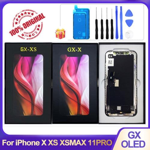 GX OLED For iPhone X XS XSMAX 11LCD Screen Digitizer Assembly Replacement GX Soft X For iPhone XS Display MAX 11 PRO OLED Best
