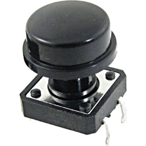 10pcs 4 Pin Tactile Push Button Switch With Cap Momentary Tact Switch 12x12x12mm