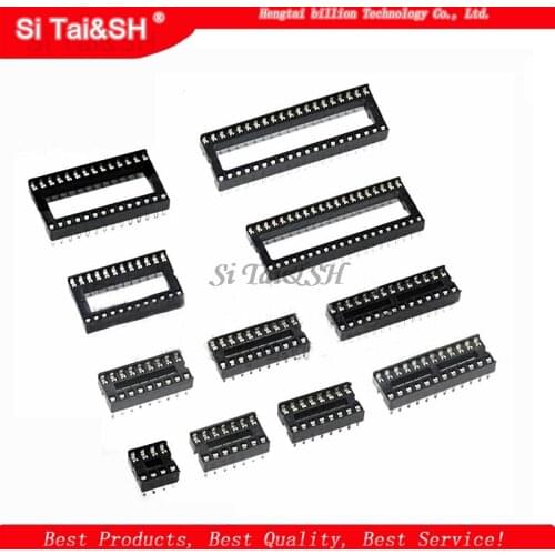 10PCS IC Sockets DIP6 DIP8 DIP14 DIP16 DIP18 DIP20 DIP28 DIP40 pins Connector DIP Socket 6 8 14 16 18 20 24 28 40 pin