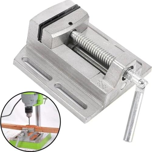 2.5 Inch Drill Press Vise Aluminium Alloy Heavy Duty Vise Clamp Machine for Drill Press Stand Mini Vice Flat Pliers Mini Bench