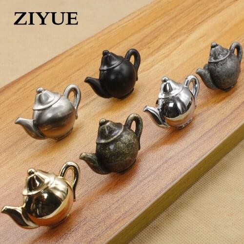 2PCS/Lot Free Shipping Antique Copper Handle Of Zinc Alloy Teapot