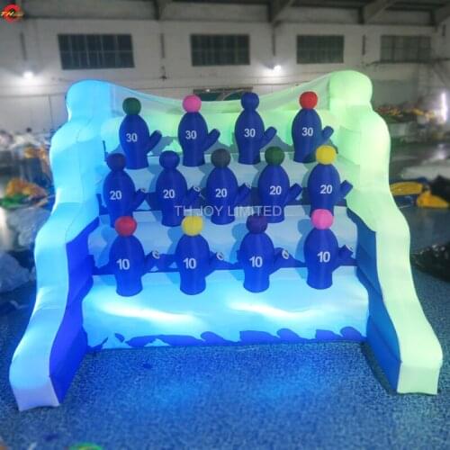 4*3*3mH free shipping led lighting inflatable hoopla game for sale carnival rental commercial inflatable sport game