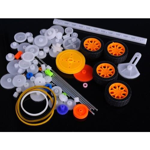 78pcs Plastic Motor Gear Kit DIY Gear Assortment Accessories Set With Various Gear And Axle Belt Bus