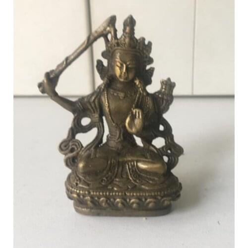 Free shipping China Tibetan Buddhism Bronze Gilt Seat Lotus Je Tsongkhapa Buddha Statue H:75mm