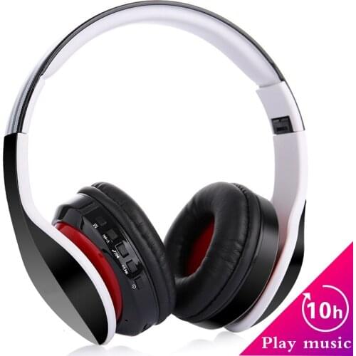 Wireless Earphones Stereo Wireless Bluetooth Headset Portable Cordless Headphone support FM Radio TF Card with MIC for Phone