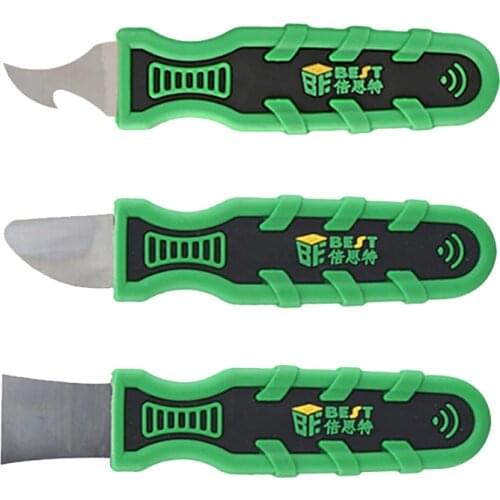 BST 3PCS/SET Phone Tablet Prying Scraper Glue Remover Stainless Steel Clean Shovel Set For iPhone iPad Samsung Repair Tools Kit