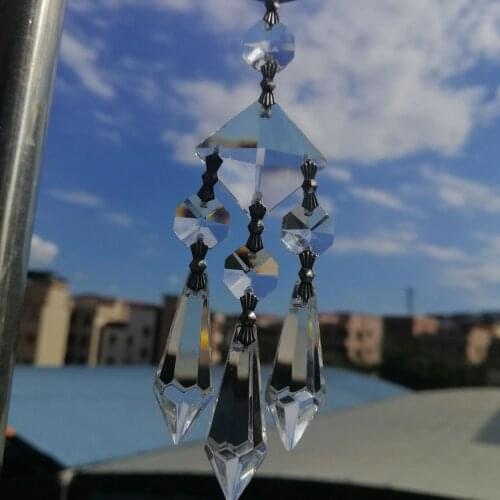 Camal 1set Magic Crystal Chandelier Icicle Hanging Pendant Prisms Garden Window Decor Suncatcher Handmade Art Home Ornament