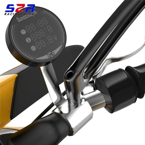 Temperature Sensor for Motorcycle Digital Voltmeter Electronic Timer Hour Meter LCD Display Waterproof Multifunctional 3 In 1
