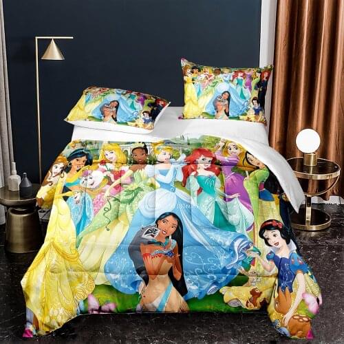 Disney Snow White Summer Quilt Cinderella Princess Home Blanket Bedding For Boys Girls Kids Baby Adult 150x200cm Home textiles