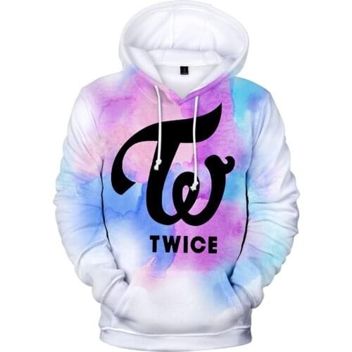 Twice Kpop 3D Outwear Harajuku Hoodies Sweatshirt Harajuku 2020 New Arrival Colllege Stylish 3d Child Hoodies Sweatshirt Drops