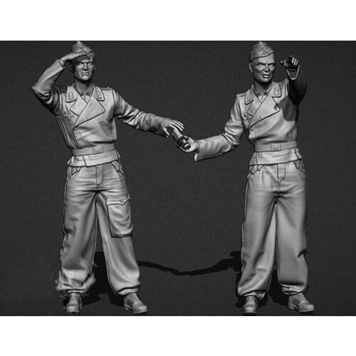 Resin Figure 1/35 ancient man crew include 2 Model Unassambled Unpainted Figure Building Kit