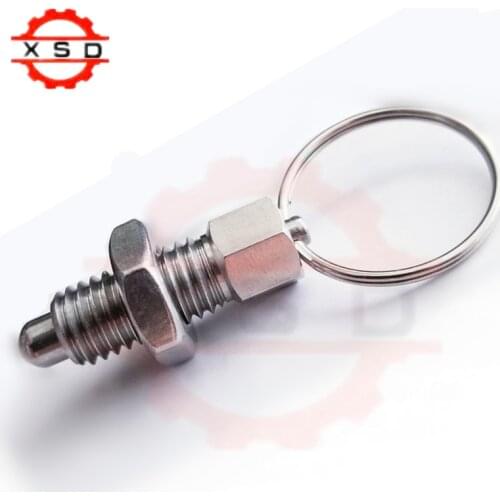 Indexing plungers，Index plungers simple ring type,with lock,stainless steel,coarse thread M6M8M10M12,fine thread M16