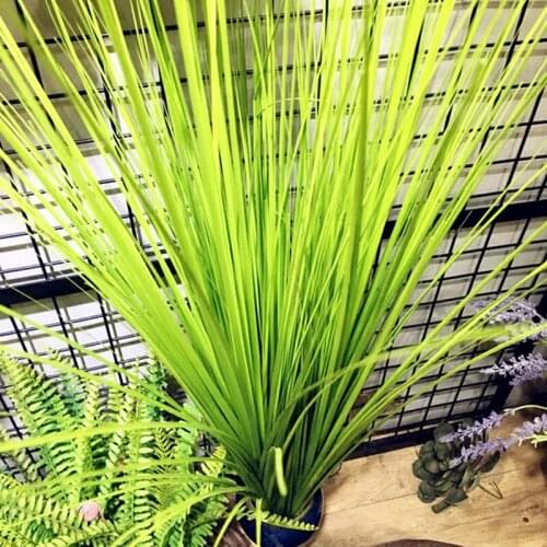 5pcs Lifelike Artificial Grass Plant Tree Fake Orchid Plant Wedding Home Decor Green No Vase